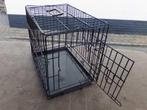 <10>Zwarte metalen bench 46 cm x 31 cm, Ophalen, Gebruikt