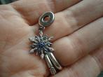 mooie echt zilveren hanger kristal zilver 925 met blauw, Overige voorstellingen, Ophalen of Verzenden, Zo goed als nieuw, Zilver