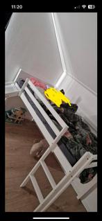Halfhoogslaper met lattenbodem en matras, Ophalen, 85 tot 100 cm, Gebruikt, Hoogslaper of Stapelbed