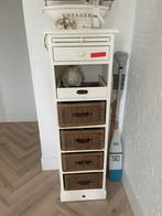 Riviera Maison halkast met rieten manden, Huis en Inrichting, Ophalen, 50 tot 100 cm, Zo goed als nieuw, 3 of 4 laden