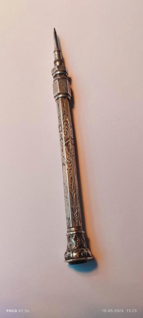 Antieke vol zilveren propelling pencil ca 1910/20, Verzamelen, Pennenverzamelingen, Zo goed als nieuw, Vulpen, Overige merken