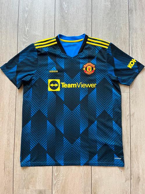 Origineel Manchester United shirt, maat XL, Blauw - Geel, Sport en Fitness, Voetbal, Zo goed als nieuw, Shirt, Maat XL, Ophalen of Verzenden