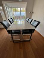 Eet tafel met 6 stoelen, 4 tot 6 stoelen, Ophalen of Verzenden, Zo goed als nieuw