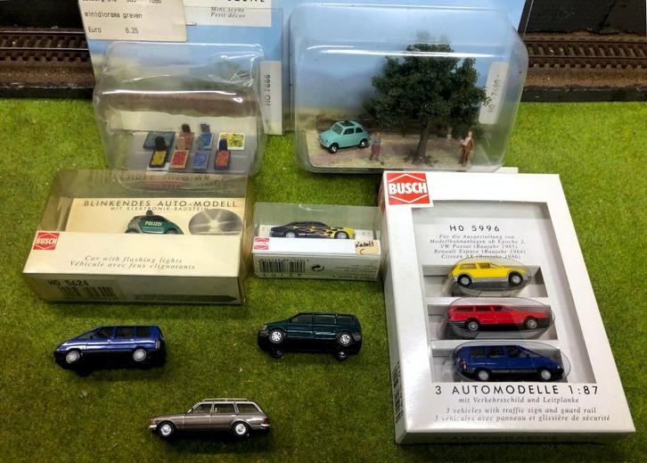 Busch restant scenery en auto's H0, Hobby en Vrije tijd, Modeltreinen | H0, Zo goed als nieuw, Brug, Tunnel of Gebouw, Gelijkstroom of Wisselstroom