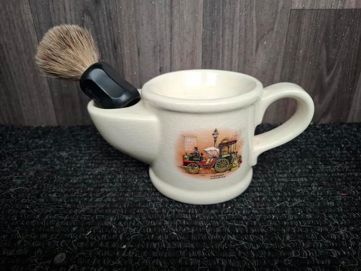 Vintage scheerkom inclusief kwast, Antiek en Kunst, Curiosa en Brocante, Ophalen of Verzenden