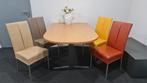 Lederlook Stoelen en tafel, Ophalen, Gebruikt, Meubel