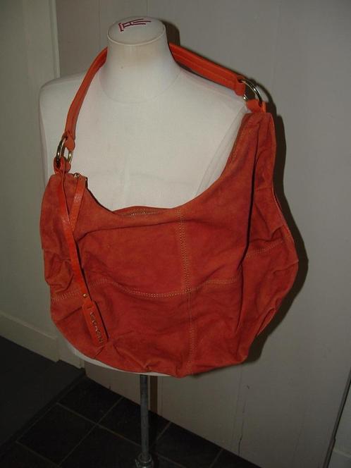 Echt suede Gio Gini schoudertas - tas - damestas., Sieraden, Tassen en Uiterlijk, Tassen | Schoudertassen, Zo goed als nieuw, Overige merken