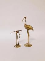 SET VAN 2 VINTAGE MESSING KRAANVOGELS, Antiek en Kunst, Antiek | Koper en Brons, Ophalen of Verzenden
