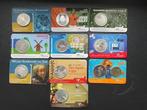 Mooie verzameling coincards UNC-BU kwaliteit (10x), Setje, Zilver, Euro's, Koningin Beatrix