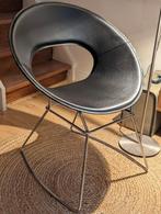 Vintage design kuipstoel, zwart, jaren '70, Huis en Inrichting, Stoelen, Ophalen, Gebruikt, Zwart, Design