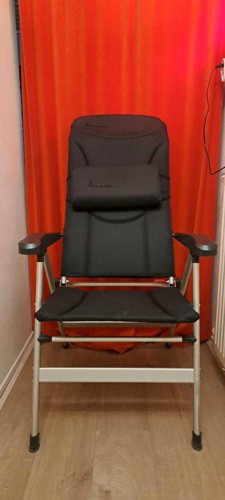 Isabella verstelbare kampeerstoelen, donkerblauw. 2 stuks, Caravans en Kamperen, Kampeermeubelen, Zo goed als nieuw, Campingstoel