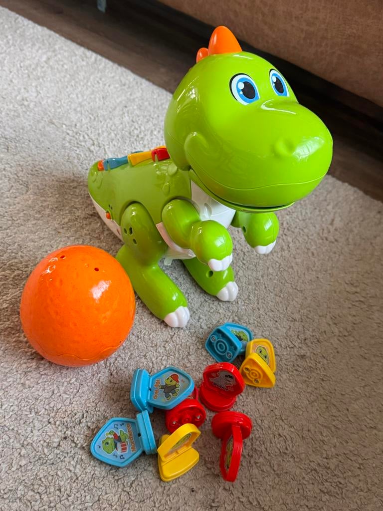 VTech Toet Toet Dinosaurus Dino, Ophalen, Zo goed als nieuw, Auto, Met licht