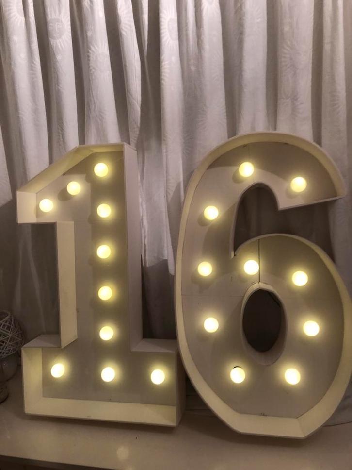 Lichtcijfers te huur - Diverse combinaties mogelijk!, Hobby en Vrije tijd, Feestartikelen | Verhuur, Gebruikt, Overige, Ophalen of Verzenden