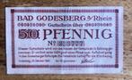 DUITS Bankbiljet 1920 50 pfennig Notgeld Bad Godesberg, Los biljet, Duitsland, Verzenden