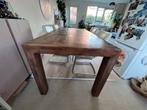 Houten tafel, uitschuifbaar., Huis en Inrichting, Complete eetkamers, Ophalen, Gebruikt, Houten robuste tafel
