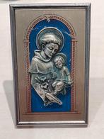 Vintage kleine religieuze wandhanger Sint-Antonius van Padua, Verzenden, Zo goed als nieuw, Beeld(je), Christendom | Katholiek