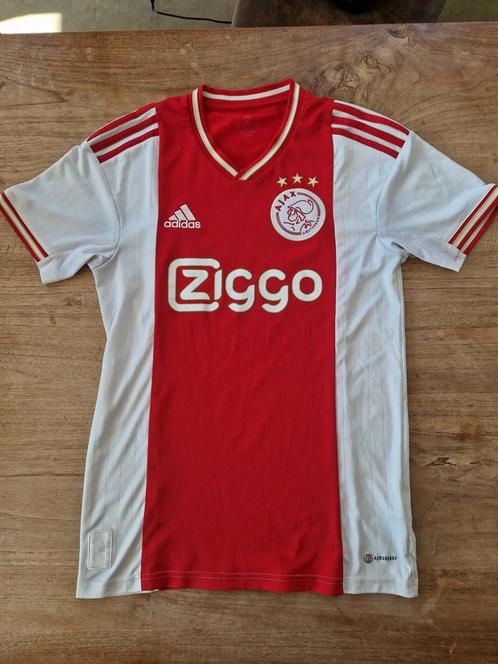 ajax kleding, Kleding | Heren, Sportkleding, Gedragen, Voetbal, Maat 46 (S) of kleiner, Blauw, Ophalen of Verzenden