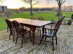 Windsor eetkamerstoelen en antieke Franse eetkamertafel., Huis en Inrichting, Complete eetkamers, 4 tot 6 stoelen, Gebruikt, Ophalen of Verzenden