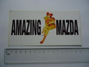 sticker oud AMAZING MAZDA auto japan oldtimer retro rx7 626 beschikbaar voor biedingen