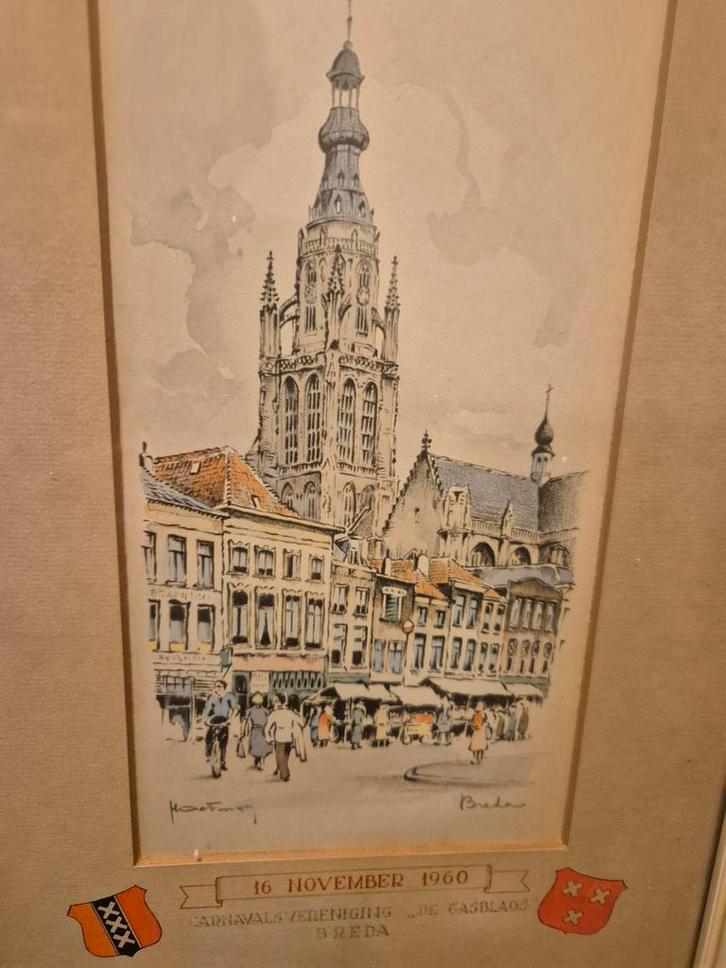 Carnavalsvereniging De Gasblaos Breda 1960, Antiek en Kunst, Kunst | Litho's en Zeefdrukken, Ophalen of Verzenden
