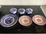 Oud porseleinen borden en schaaltjes met deksel, Antiek en Kunst, Ophalen of Verzenden
