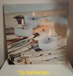 Twee schilderijen met lichteffect op batterijen, Ophalen