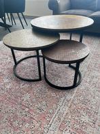 Salontafel Set XL - Stijlvol en Praktisch, Huis en Inrichting, Tafels | Bijzettafels, Minder dan 45 cm, Metaal of Aluminium, Rond