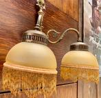 Antiek wandlampje, Gebruikt, Ophalen of Verzenden, Glas