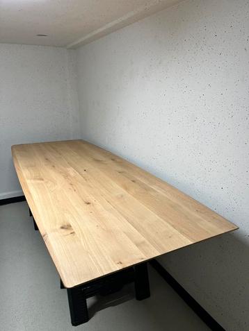 Deens ovaal eettafel 260x100x3 verjongd eiken rustiek beschikbaar voor biedingen