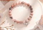Natuursteen armband, Ophalen of Verzenden, Nieuw, Roze, Overige materialen
