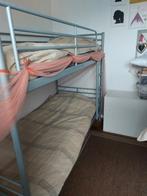 Metalen stapelbed., Ophalen, Eenpersoons, Metaal, 90 cm