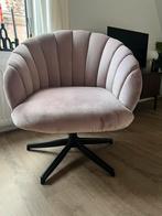 Licht roze draai fauteuil, Huis en Inrichting, Fauteuils, Gebruikt, Stof, Ophalen