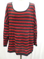 Rood-blauw gestreepte trui.Glitterdraad.Mt XXL.MS Mode, ., Maat 46/48 (XL) of groter, Ophalen of Verzenden, Zo goed als nieuw