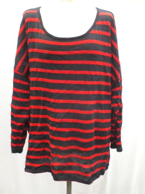 Rood-blauw gestreepte trui.Glitterdraad.Mt XXL.MS Mode, Kleding | Dames, Truien en Vesten, Zo goed als nieuw, Maat 46/48 (XL) of groter