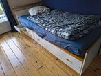 90x 200 bed et lades, design., Ophalen, 90 cm, Eenpersoons, Wit