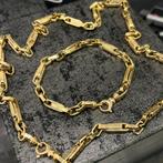 14k gouden ketting met armband monte carlo schakel Versace, Sieraden, Tassen en Uiterlijk, Kettingen, Ophalen of Verzenden, Zo goed als nieuw