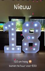Te huur! XXL Lichtcijfers 18, Ophalen, Zo goed als nieuw, Geboorte of Huwelijk