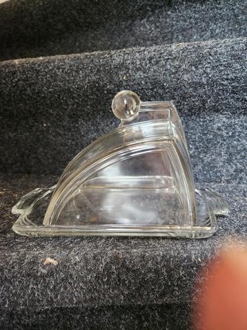 Vintage Glazen Kaasstolp beschikbaar voor biedingen