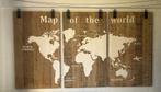 map of the world - Hout, Huis en Inrichting, Zo goed als nieuw, Ophalen