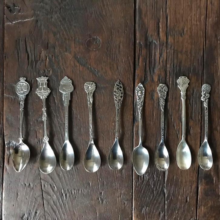 Verzilverde lepeltjes, Antiek en Kunst, Antiek | Bestek, Ophalen of Verzenden