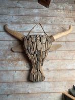 Houten Buffel/Koeienkop, Huis en Inrichting, Woonaccessoires | Wanddecoraties, Ophalen, Zo goed als nieuw