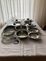 Nostalgische amc panneset met allerlei toebehoren, Huis en Inrichting, Keuken | Potten en Pannen, Gebruikt, Keramische plaat, Pannenset