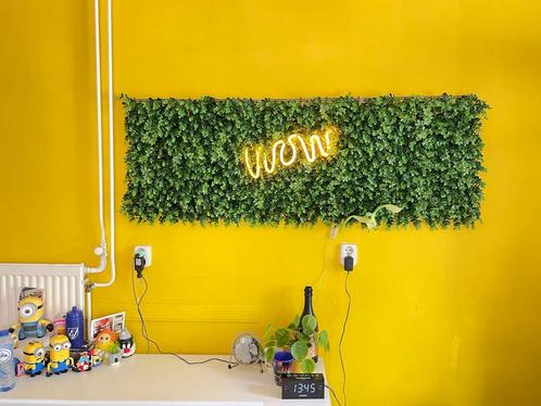Kunstplanten wandpaneel – 150 cm breed, Huis en Inrichting, Woonaccessoires | Kunstplanten en Kunstbloemen, Zo goed als nieuw