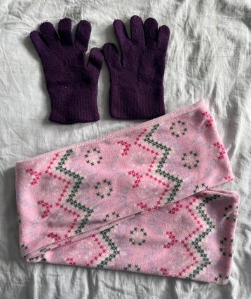 Warme winterset meisjes handschoenen fleece sjaal 8–10 jr beschikbaar voor biedingen