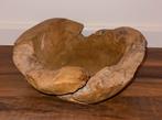 Teak-Houten decoratie schaal in wilde vorm - klein +/- 30cm, Antiek en Kunst, Ophalen of Verzenden
