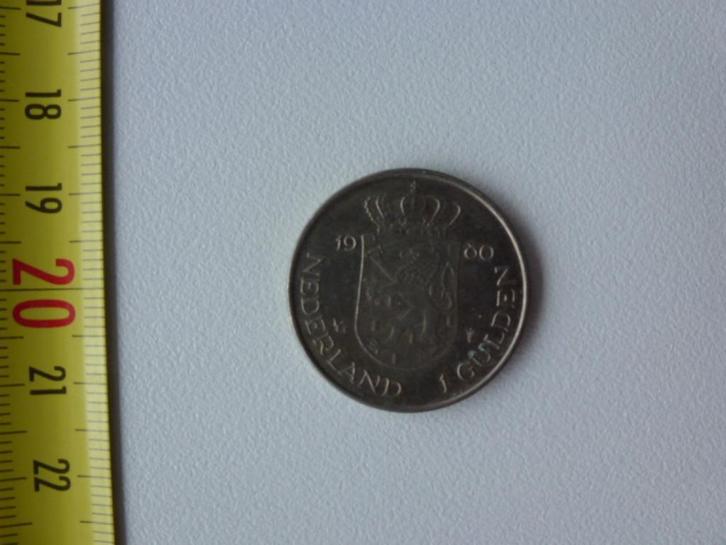 Munt Nederland 1 gulden 1980 dubbele kop Beatrix-Juliana, Postzegels en Munten, Munten | Nederland, Losse munt, 1 gulden, Koningin Beatrix