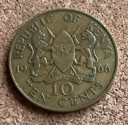 Munt - Kenya 10 Cents 1966., Postzegels en Munten, Munten | Afrika, Losse munt, Overige landen, Ophalen of Verzenden