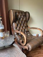 Schitterende Chesterfield relax fauteuil, Huis en Inrichting, Fauteuils, Ophalen, Zo goed als nieuw, 50 tot 75 cm, Hout