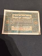 10 mark 1920, briefgeld, duitsland, banknoten, geld, papier, Postzegels en Munten, Bankbiljetten | Europa | Niet-Eurobiljetten