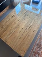 Goossens salontafel–160x120 cm –Glas & hout – In goede staat, Huis en Inrichting, Tafels | Salontafels, 100 tot 150 cm, Minder dan 50 cm